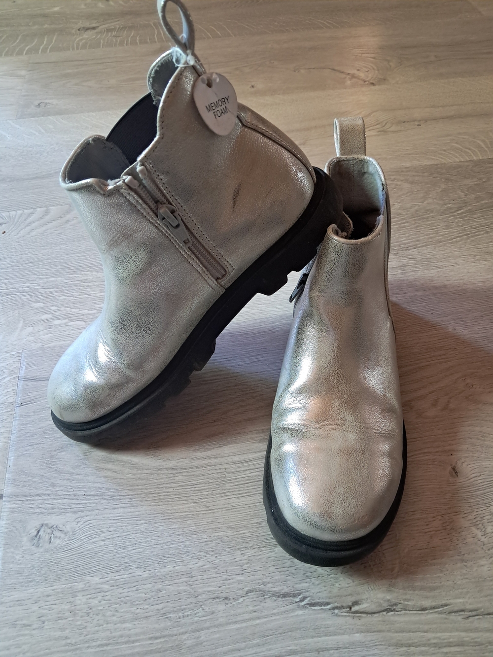 Kohl's Silver Metallic Kids Ankle Boots